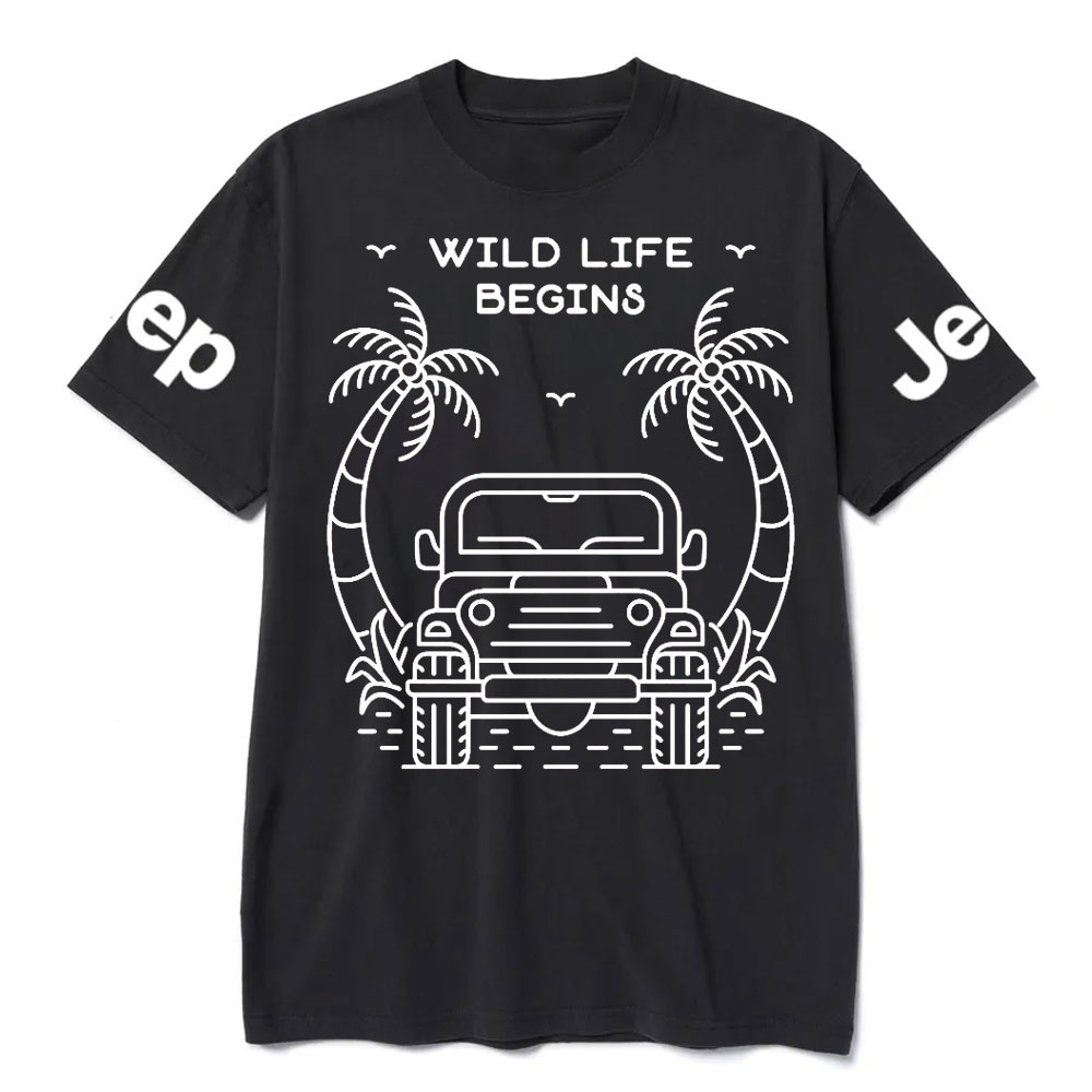 Wild Life Begins Jp Lover T-Shirt