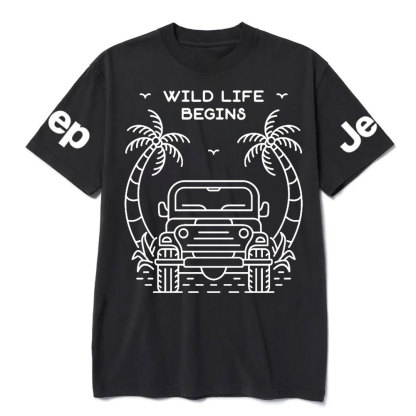 Wild Life Begins Jp Lover T-Shirt