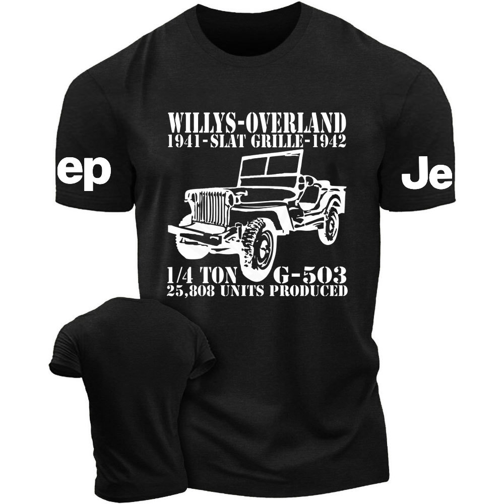 Willys Overland Slat Grille Military Vehicle G503 WW2 Jp T-Shirt