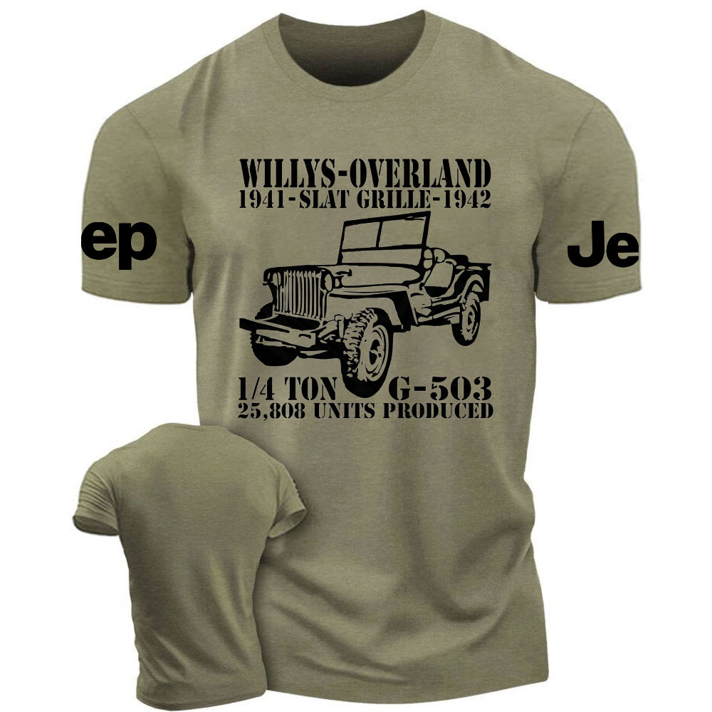 Willys Overland Slat Grille Military Vehicle G503 WW2 Jp T-Shirt