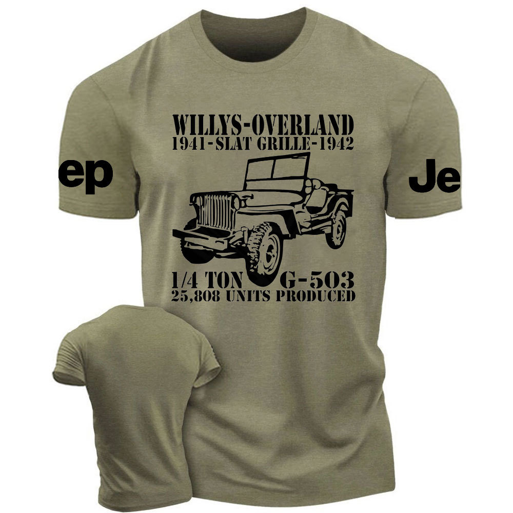 Willys Overland Slat Grille Military Vehicle G503 WW2 Jp T-Shirt