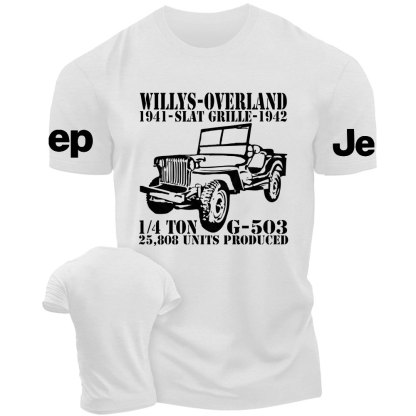 Willys Overland Slat Grille Military Vehicle G503 WW2 Jp T-Shirt