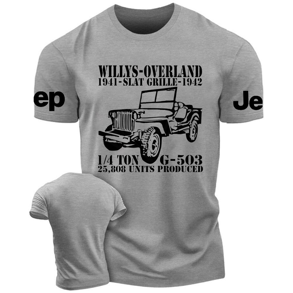 Willys Overland Slat Grille Military Vehicle G503 WW2 Jp T-Shirt