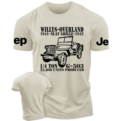 Willys Overland Slat Grille Military Vehicle G503 WW2 Jp T-Shirt