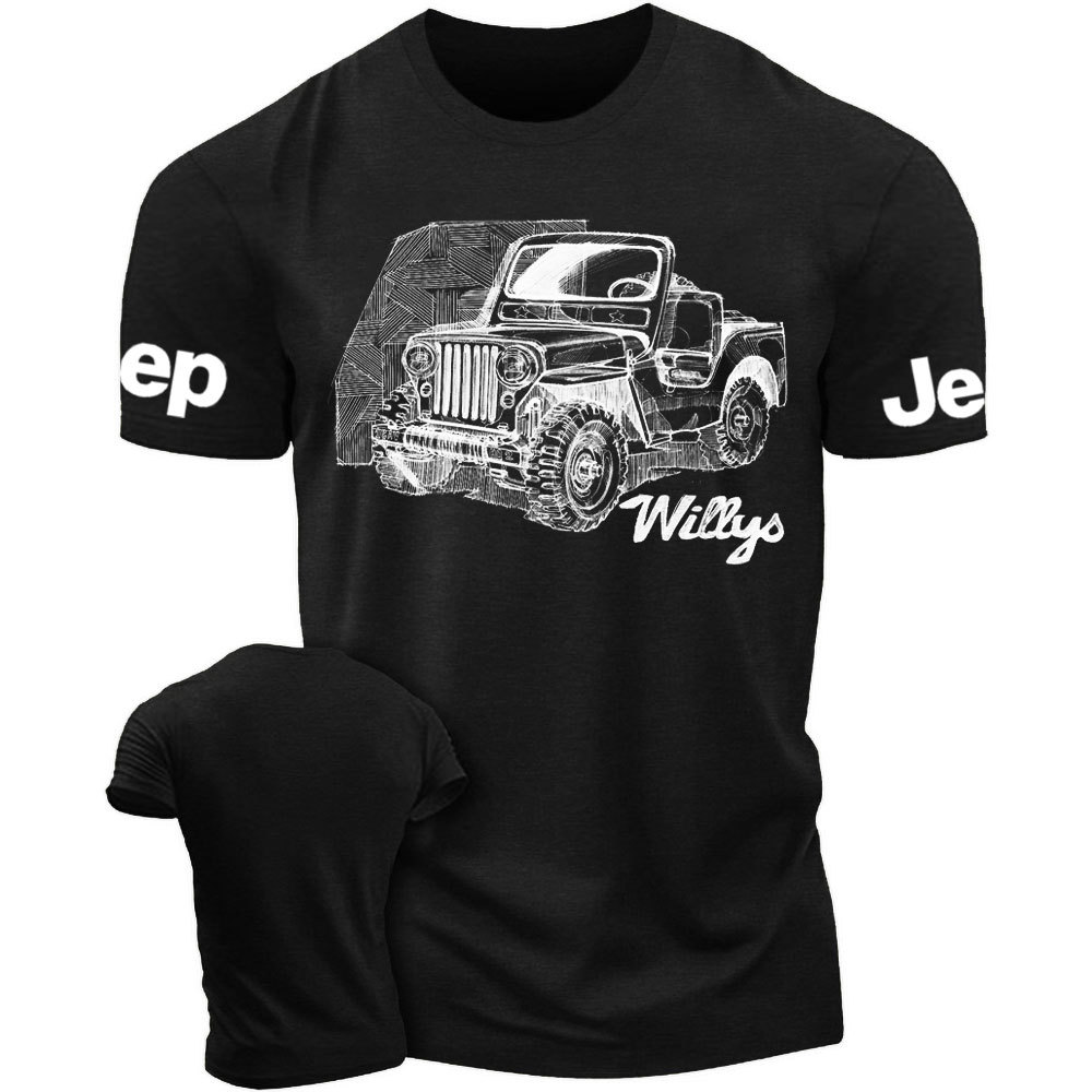 Sketch-Style Willys Jp Lover T-Shirt