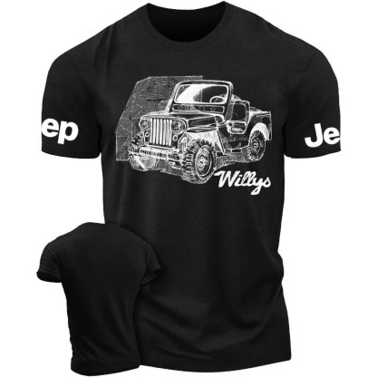 Sketch-Style Willys Jp Lover T-Shirt