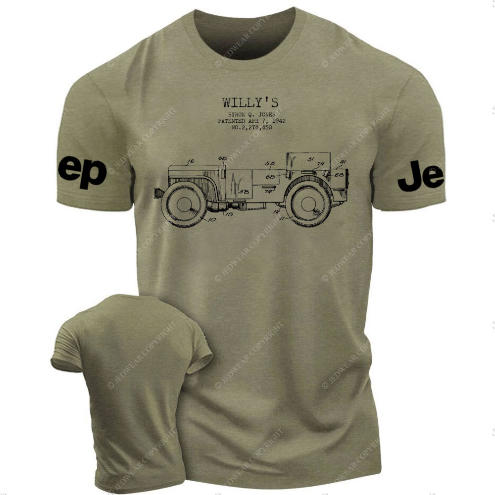 Vintage Willys Jp Patent from 1942 T-Shirt