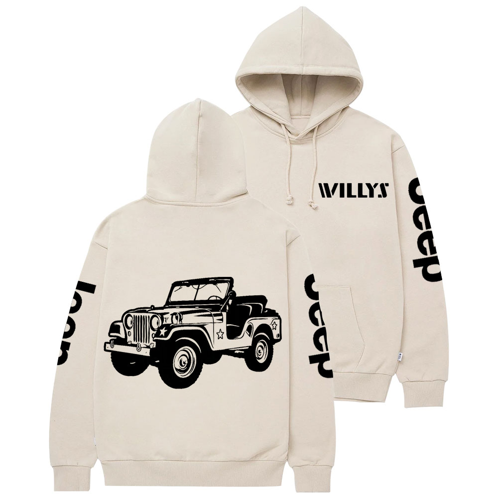 Willys Jp 1952 Classic Car Casual Hoodie