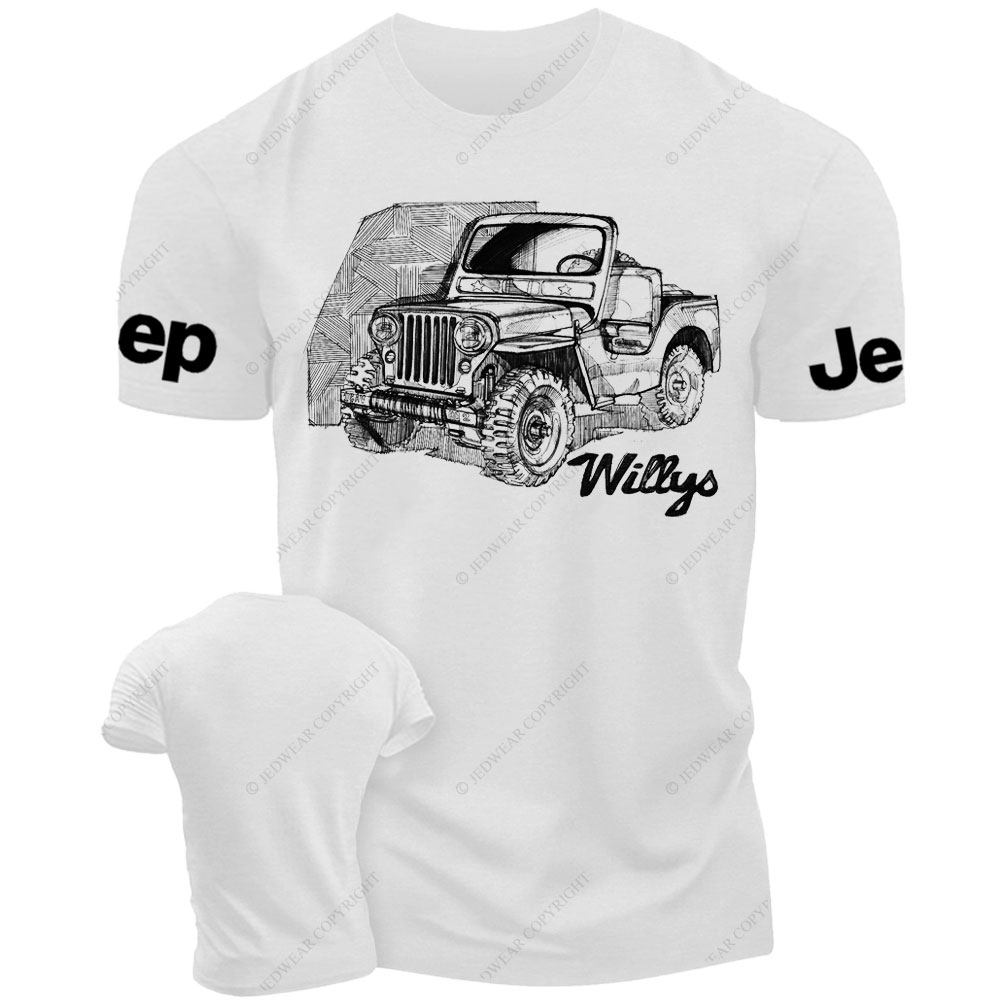 Sketch-Style Willys Jp Lover T-Shirt