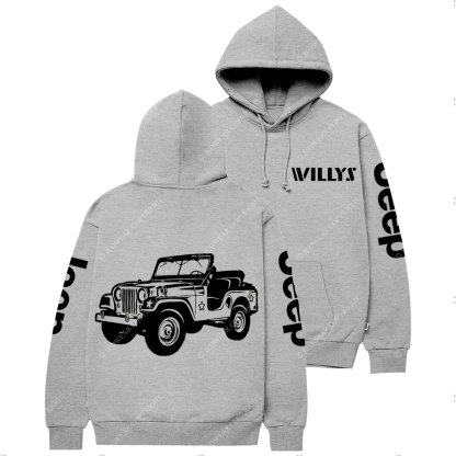 Willys Jp 1952 Classic Car Casual Hoodie