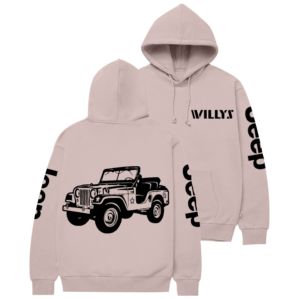 Willys Jp 1952 Classic Car Casual Hoodie
