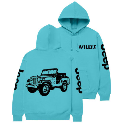 Willys Jp 1952 Classic Car Casual Hoodie