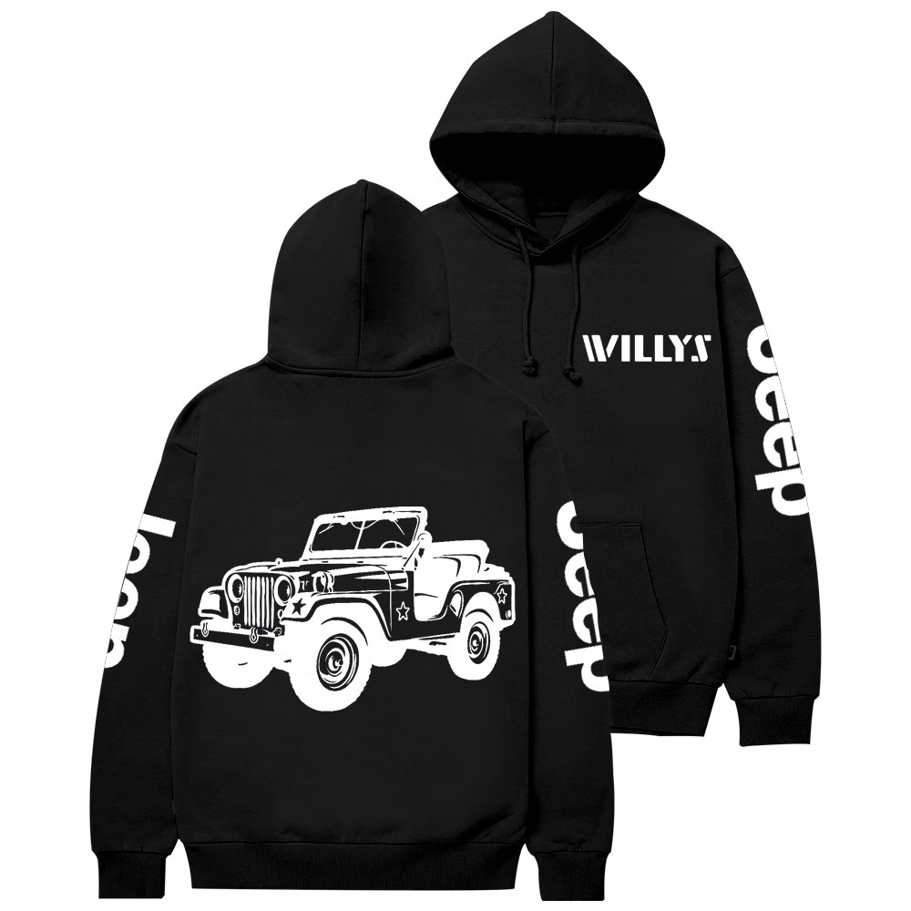 Willys Jp 1952 Classic Car Casual Hoodie
