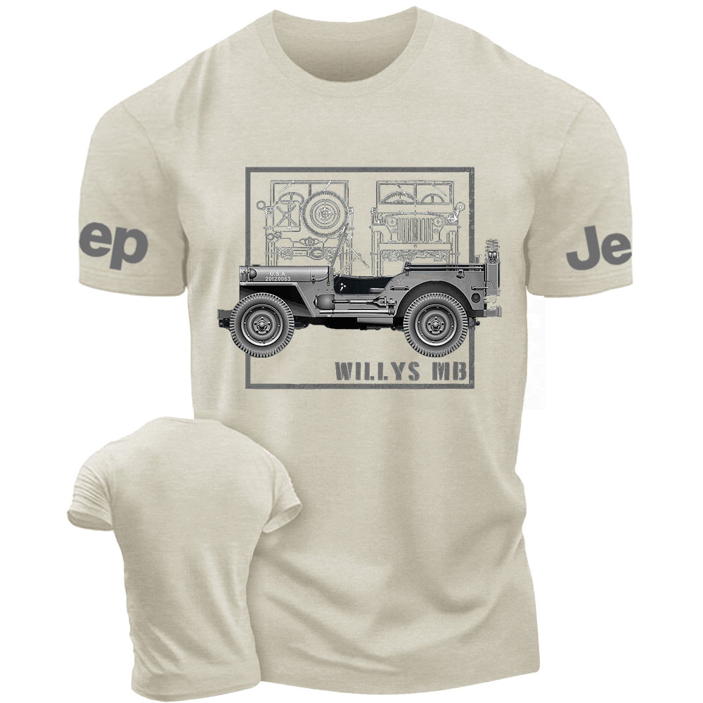 Vehicle Military WWII Willys MB Vintage Off-Road T-Shirt