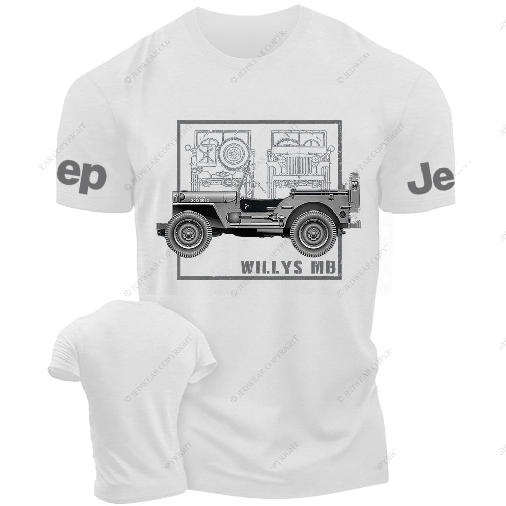 Vehicle Military WWII Willys MB Vintage Off-Road T-Shirt