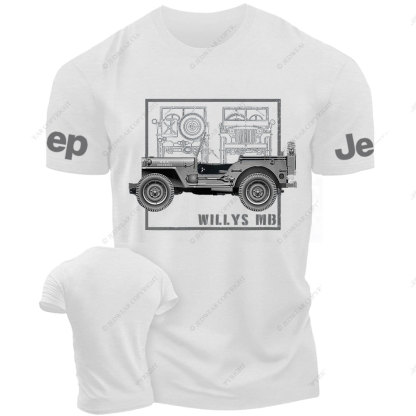 Vehicle Military WWII Willys MB Vintage Off-Road T-Shirt