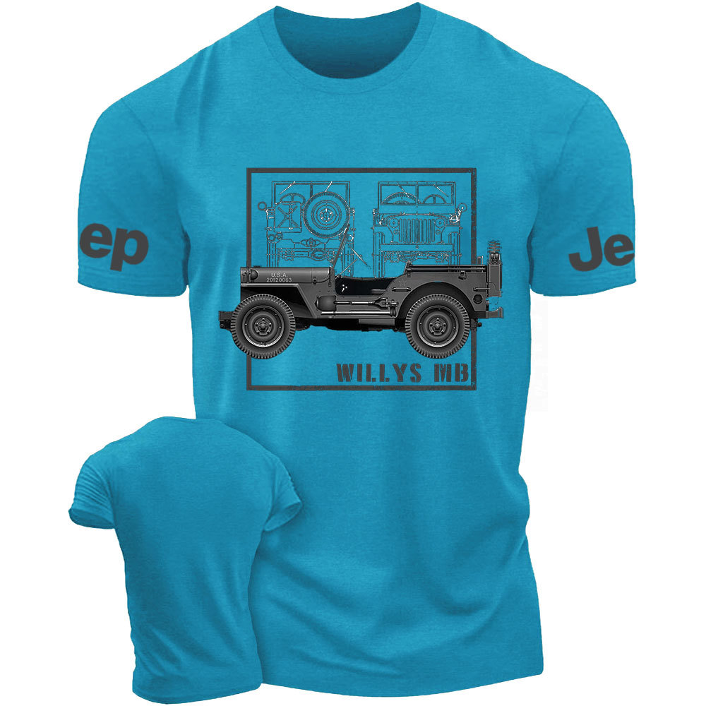 Vehicle Military WWII Willys MB Vintage Off-Road T-Shirt