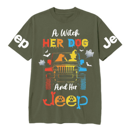 Witch Love Dog And Jp Halloween Jp Costume T-Shirt