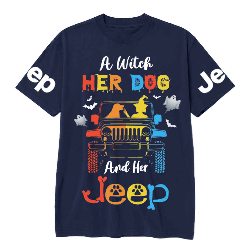 Witch Love Dog And Jp Halloween Jp Costume T-Shirt