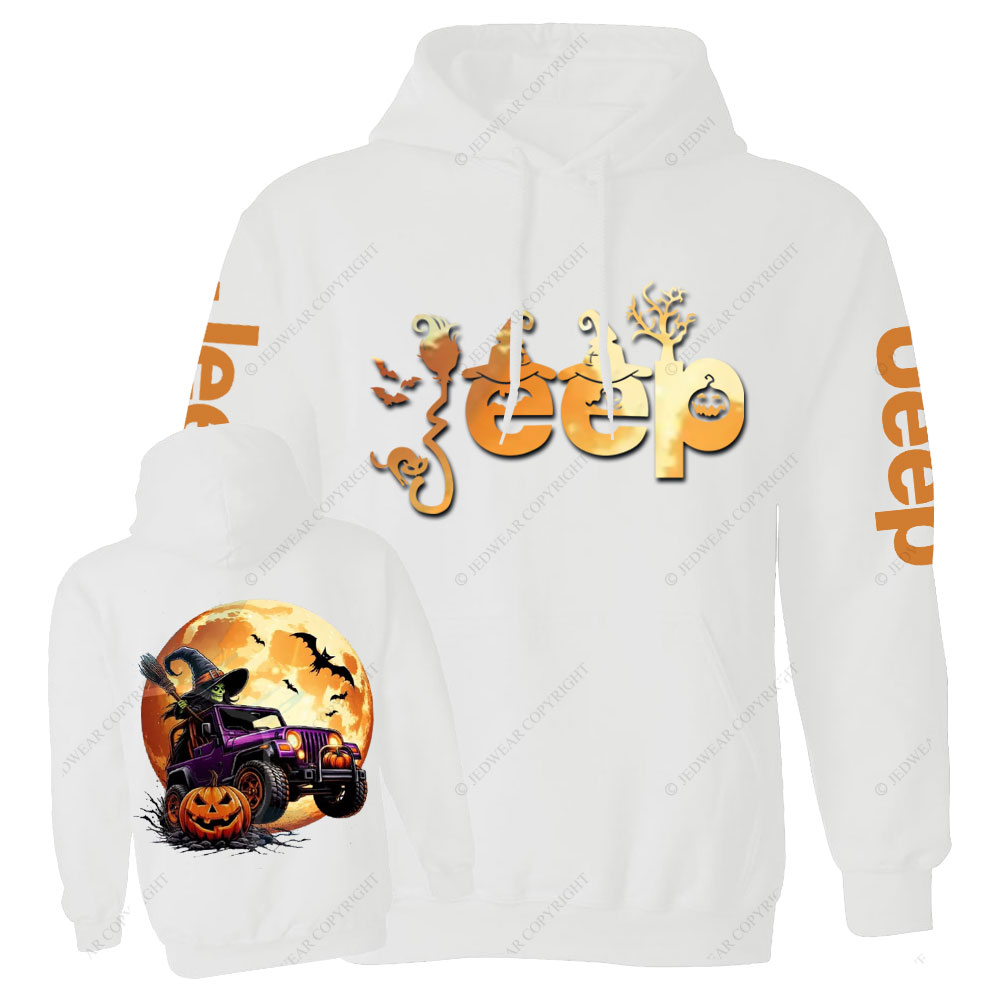 Jp Witches Ride Halloween Double Printed Casual Hoodie