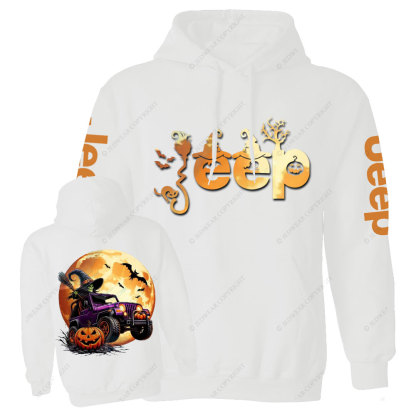 Jp Witches Ride Halloween Double Printed Casual Hoodie