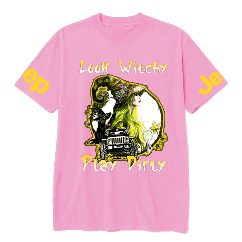 Look Witchy Play Dirty Jp Witch And Black Cat for Halloween T-Shirt