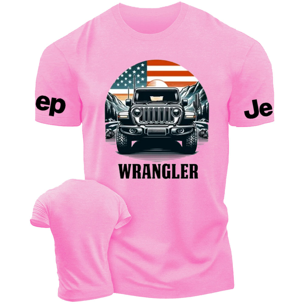 Jp Wrangler American Flag Mountains T-Shirt