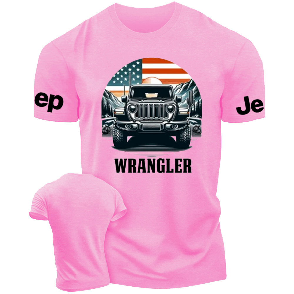 Jp Wrangler American Flag Mountains T-Shirt