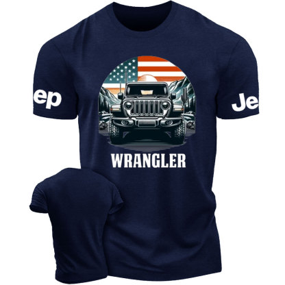 Jp Wrangler American Flag Mountains T-Shirt