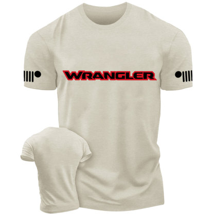 Jp Wrangler Red and Black Text Logo T-Shirt