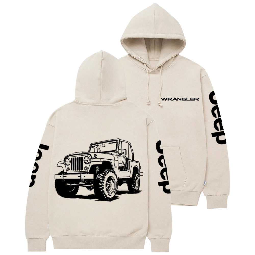 Jp Wrangler Car Lover Casual Hoodie