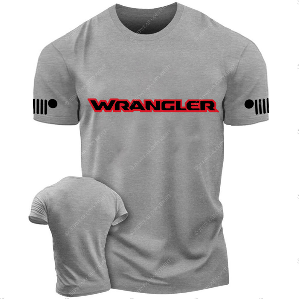 Jp Wrangler Red and Black Text Logo T-Shirt