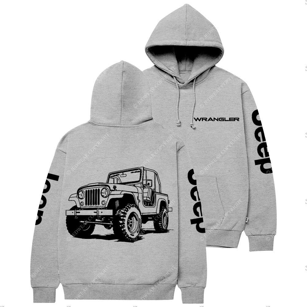 Jp Wrangler Car Lover Casual Hoodie