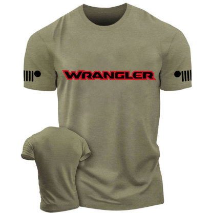 Jp Wrangler Red and Black Text Logo T-Shirt
