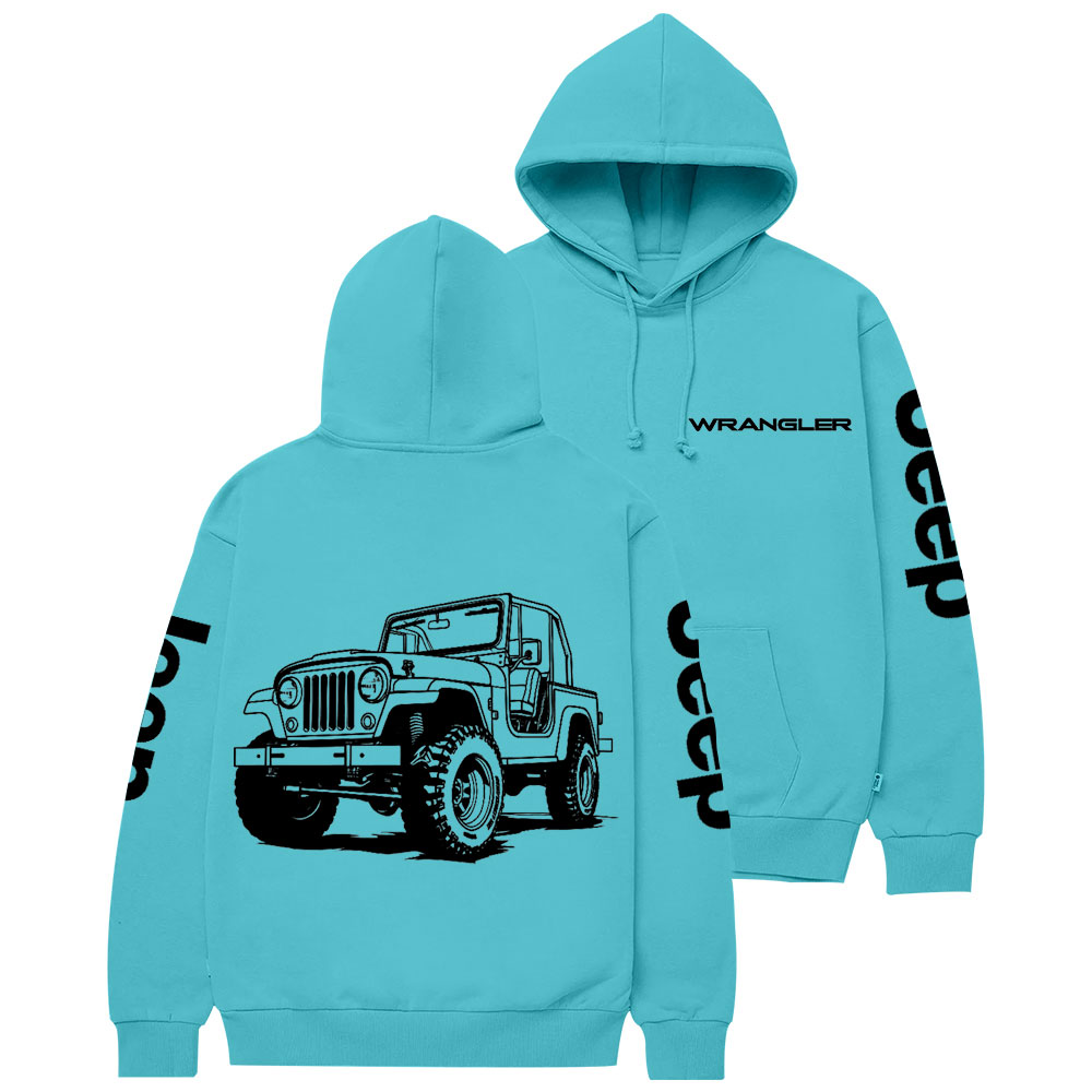 Jp Wrangler Car Lover Casual Hoodie