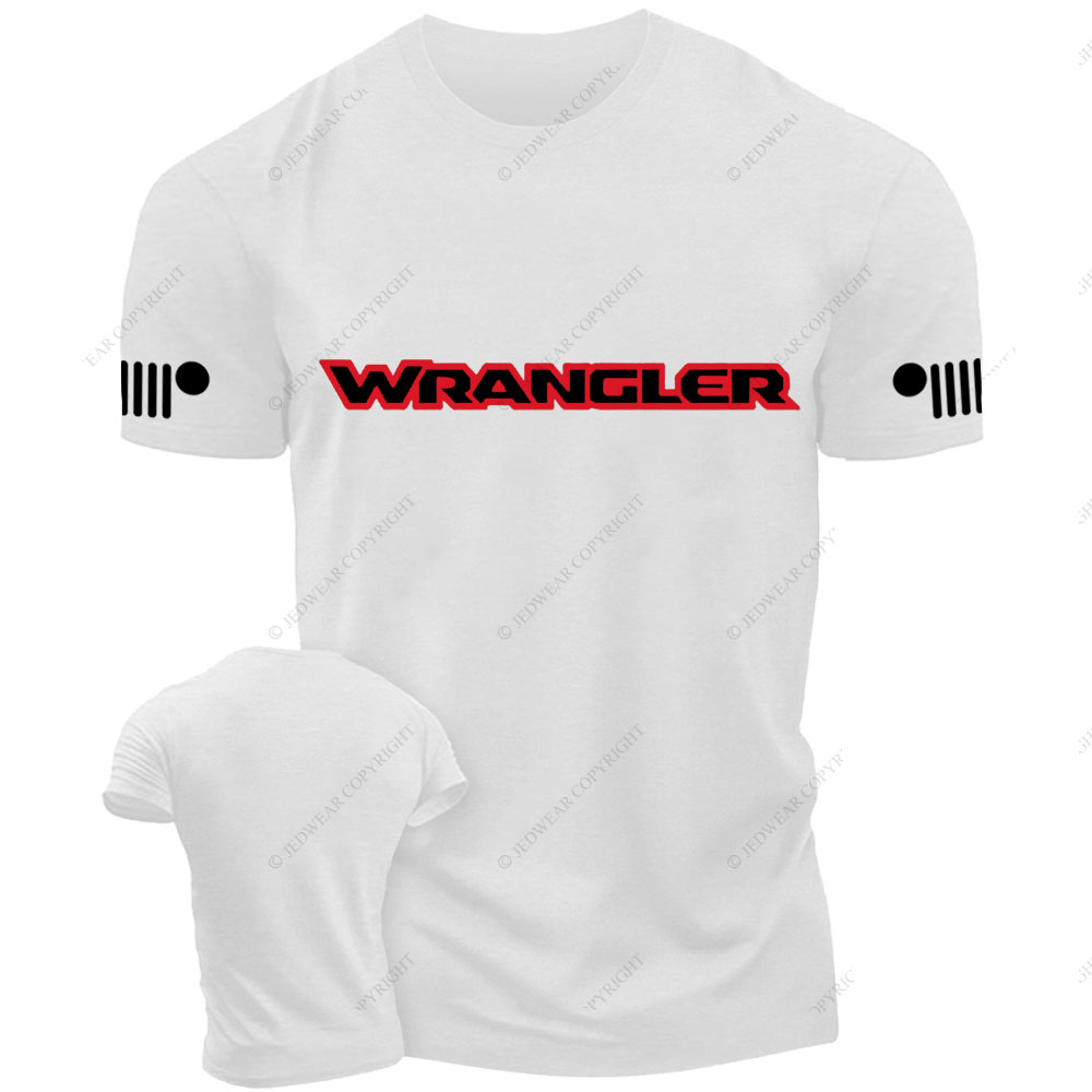 Jp Wrangler Red and Black Text Logo T-Shirt