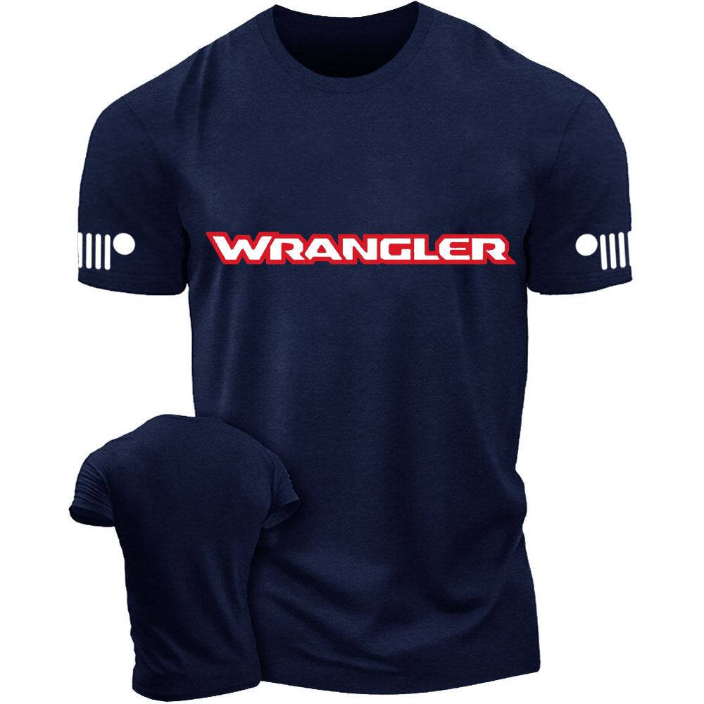 Jp Wrangler Red and Black Text Logo T-Shirt