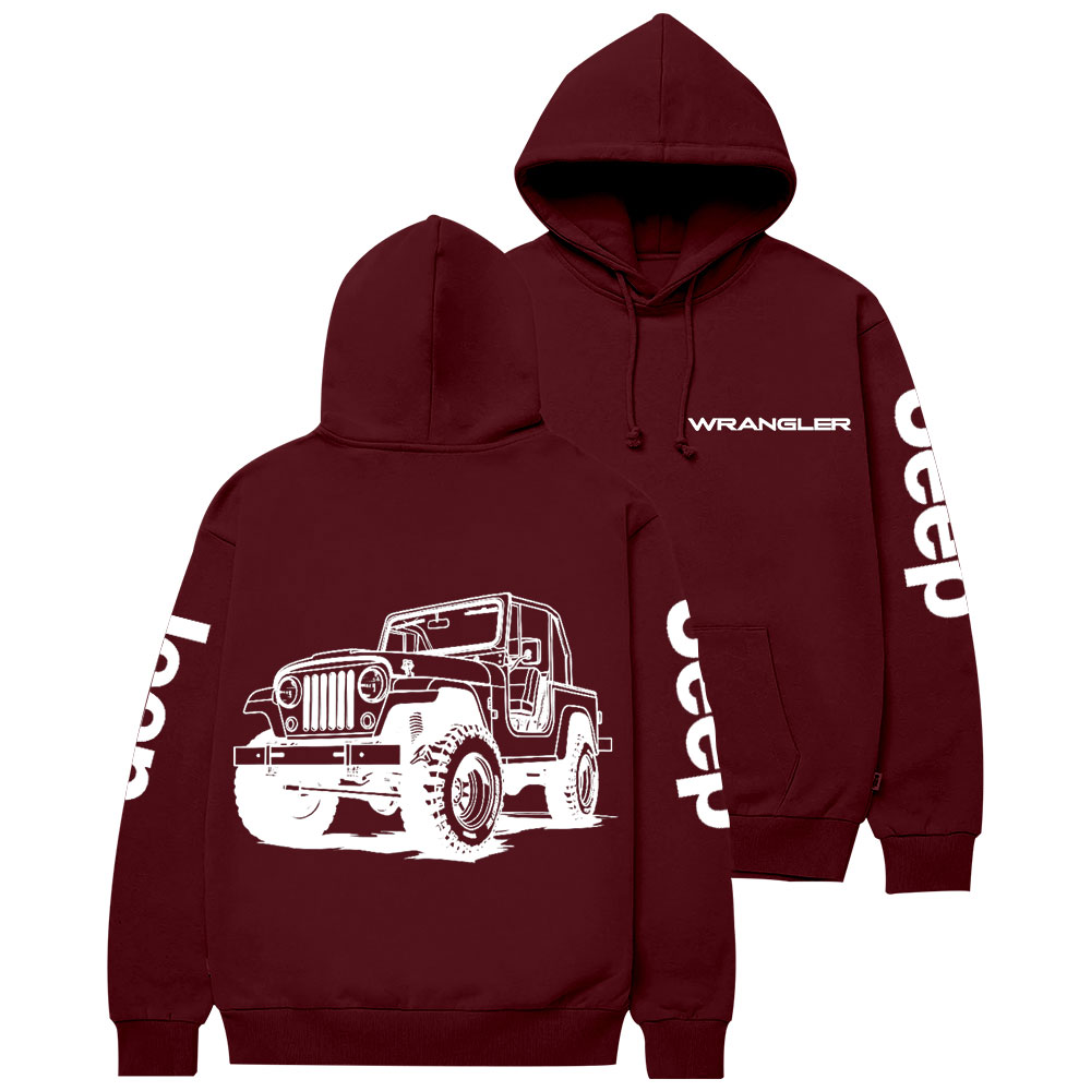 Jp Wrangler Car Lover Casual Hoodie