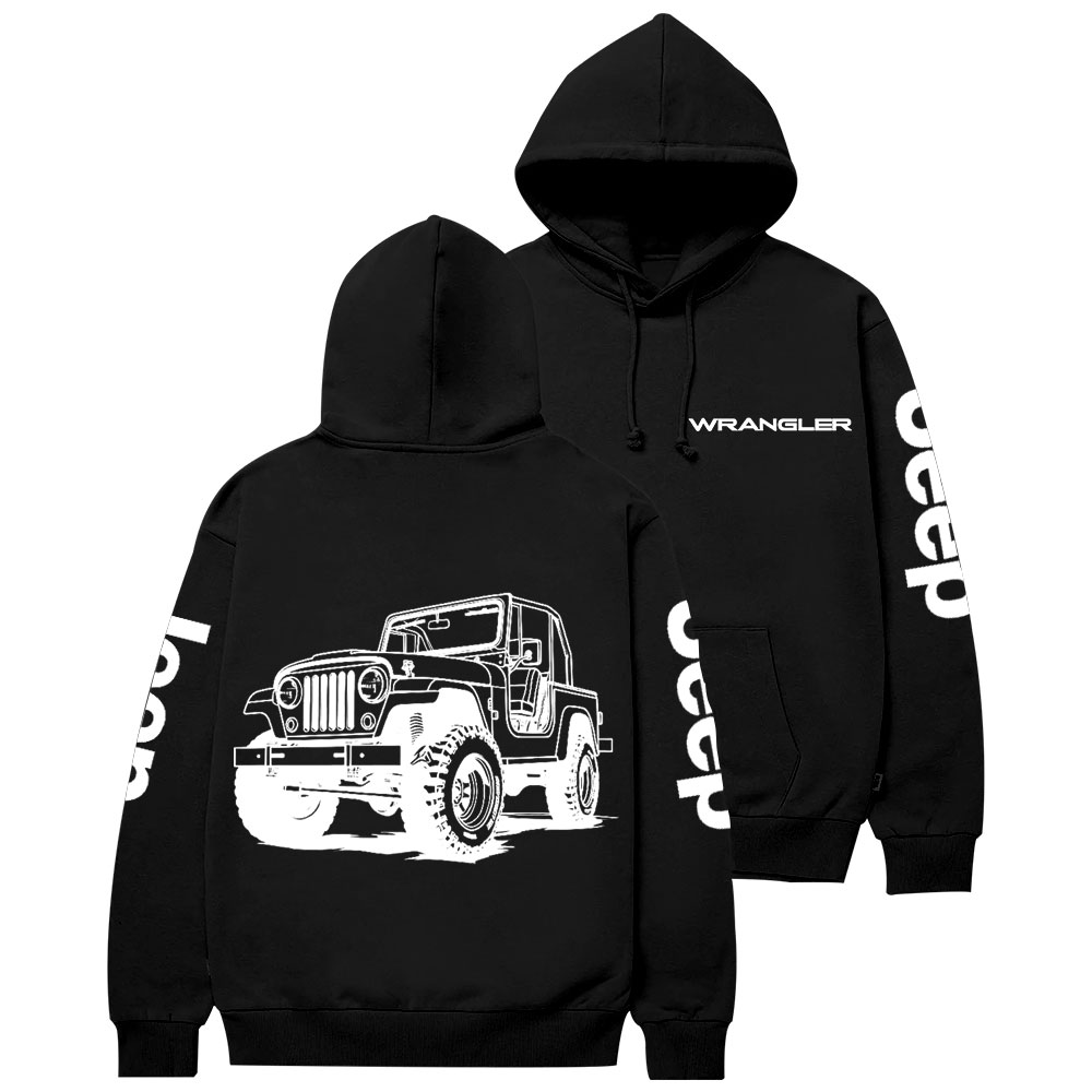 Jp Wrangler Car Lover Casual Hoodie