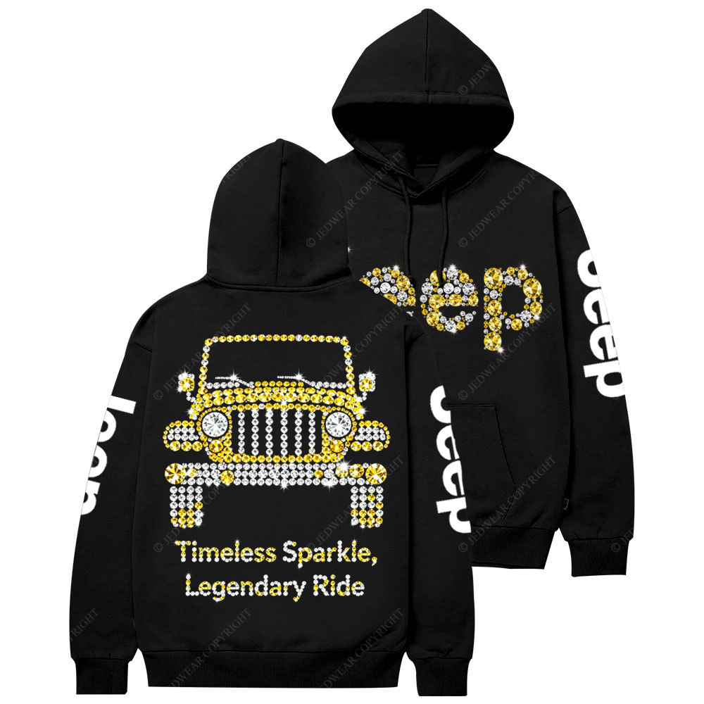 Timeless Sparkle, Legendary Ride Jp Diamond Casual Hoodie
