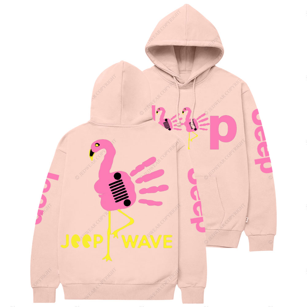 Funny Jp Wave Flamingo Casual Hoodie