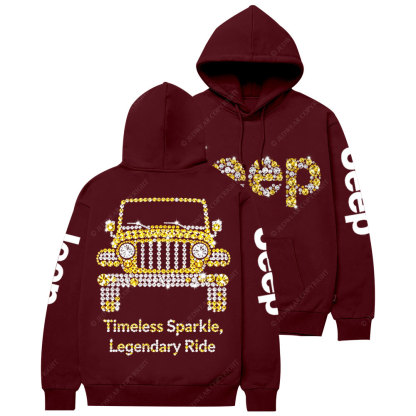 Timeless Sparkle, Legendary Ride Jp Diamond Casual Hoodie