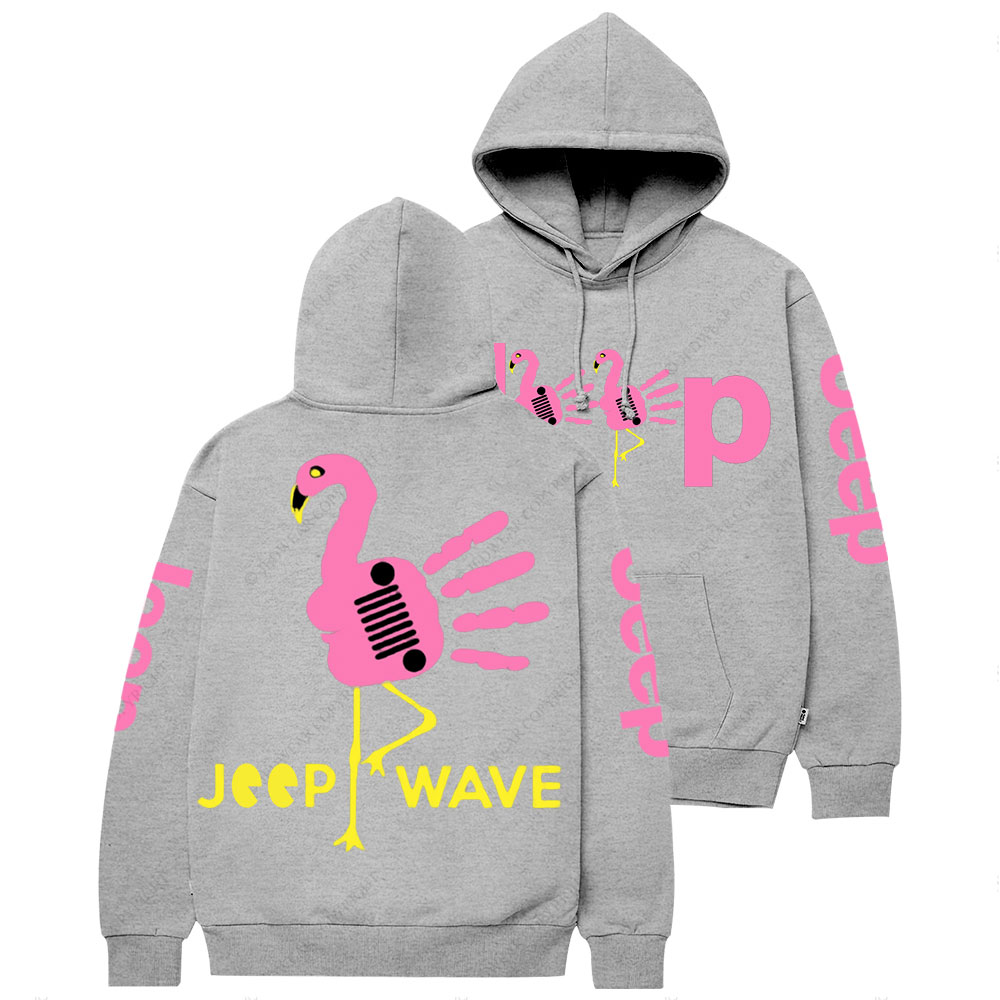 Funny Jp Wave Flamingo Casual Hoodie