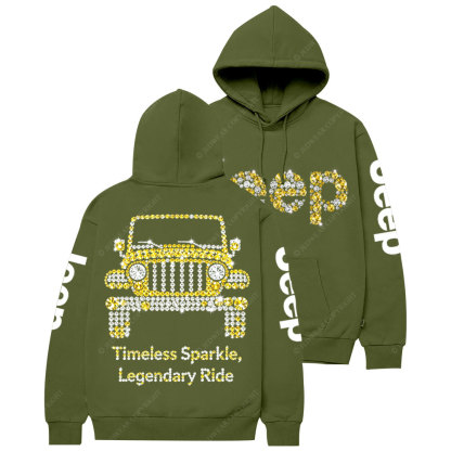 Timeless Sparkle, Legendary Ride Jp Diamond Casual Hoodie