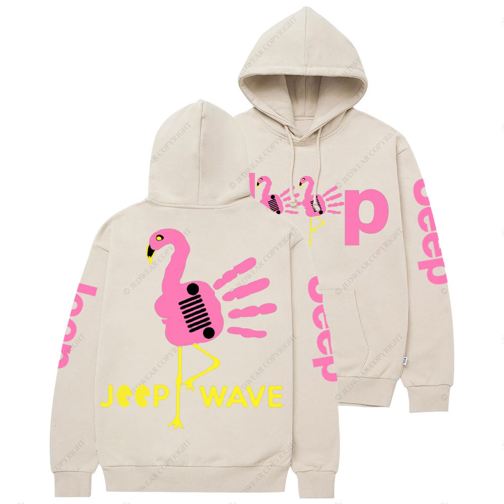Funny Jp Wave Flamingo Casual Hoodie