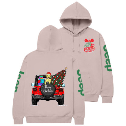 Merry Christmas Bell Jp Yellow Lab Two Sides Casual Hoodie
