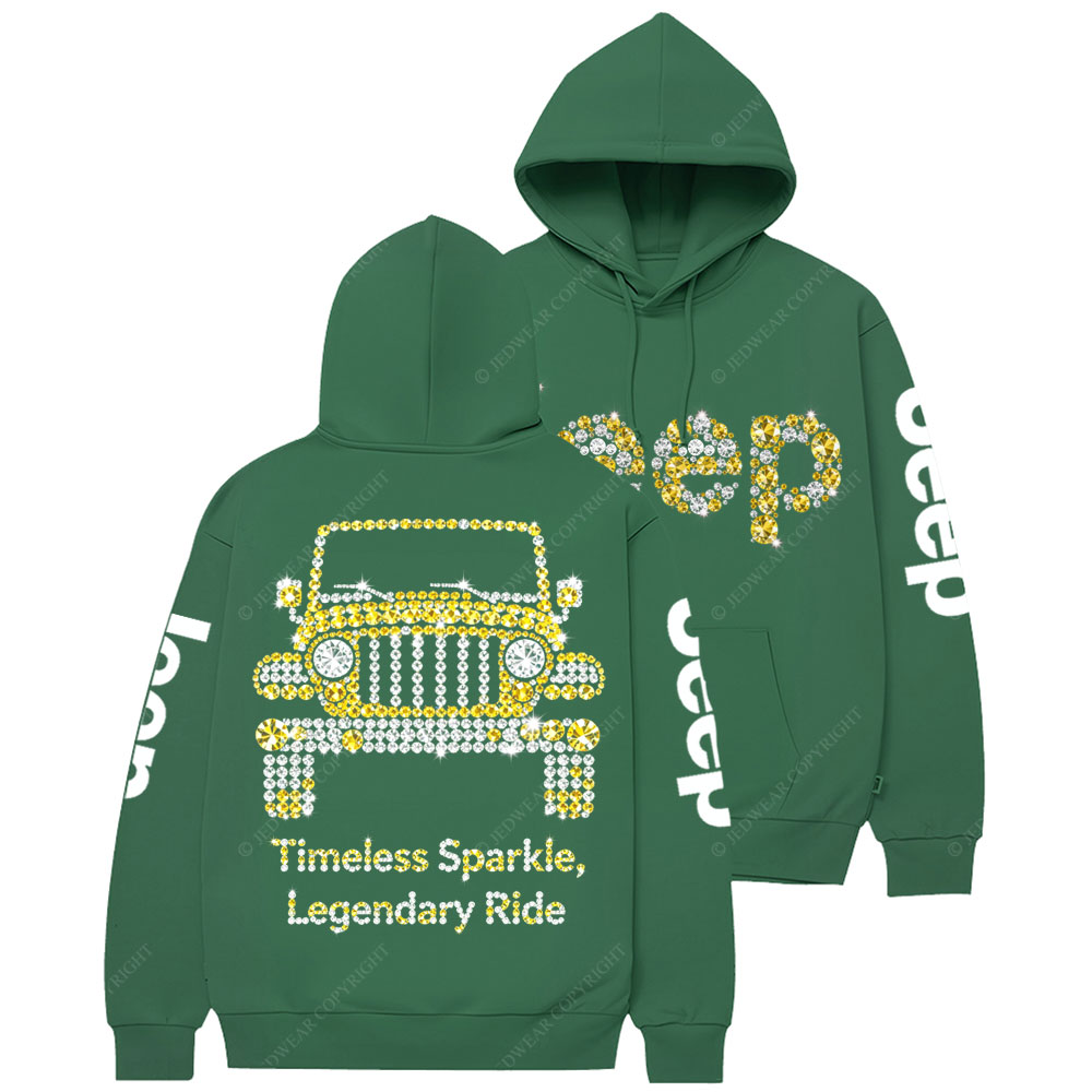 Timeless Sparkle, Legendary Ride Jp Diamond Casual Hoodie