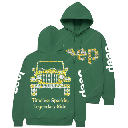 Timeless Sparkle, Legendary Ride Jp Diamond Casual Hoodie