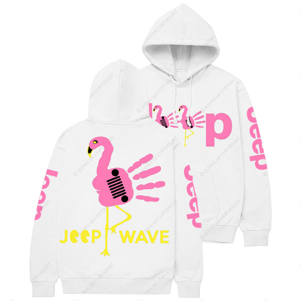 Funny Jp Wave Flamingo Casual Hoodie