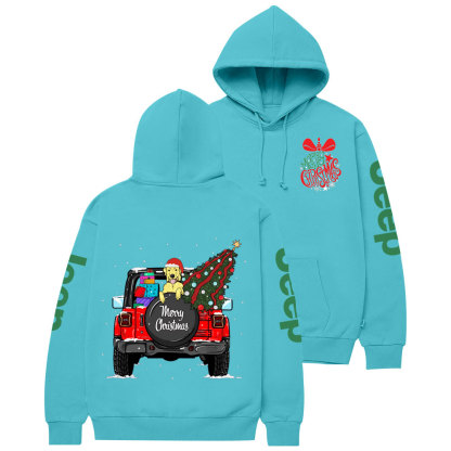 Merry Christmas Bell Jp Yellow Lab Two Sides Casual Hoodie